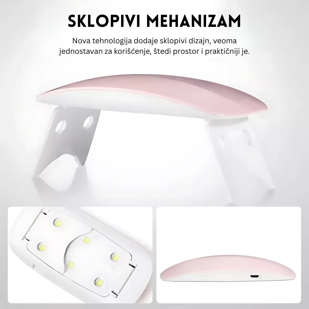 UV Lampa Za Sušenje Noktiju + Veštački Nokti